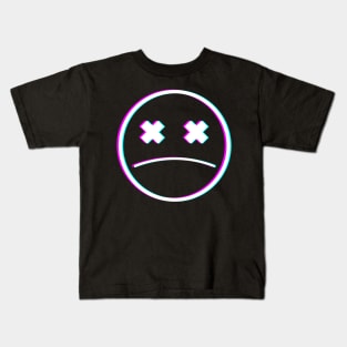 Glitch Sad Face Kids T-Shirt